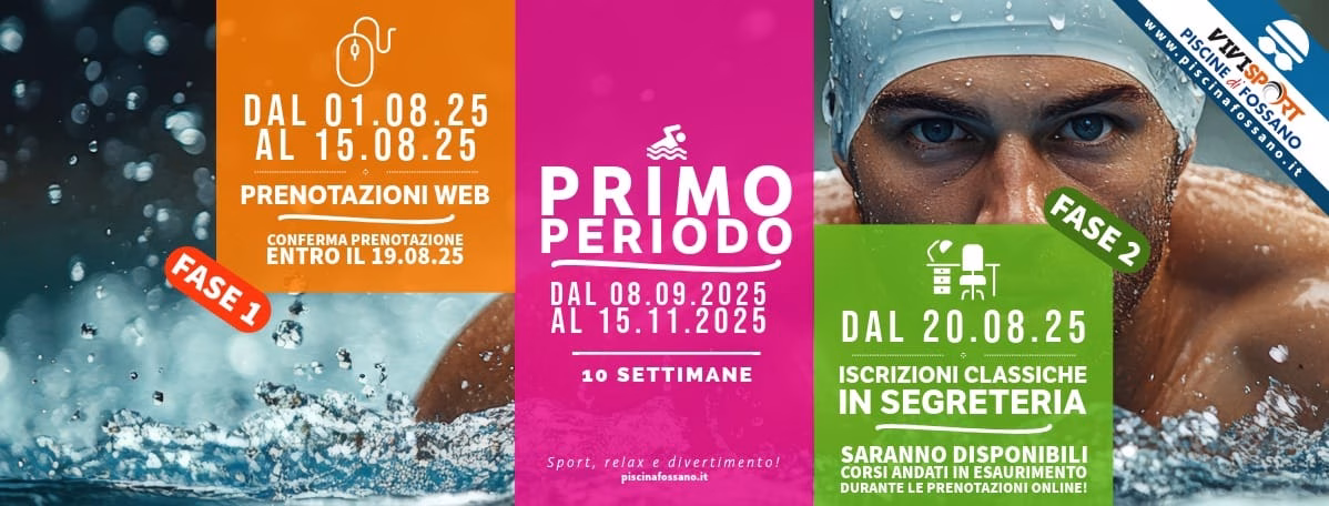 Prenotazioni web corsi scuola nuoto fitness stagione sportiva 2025-26