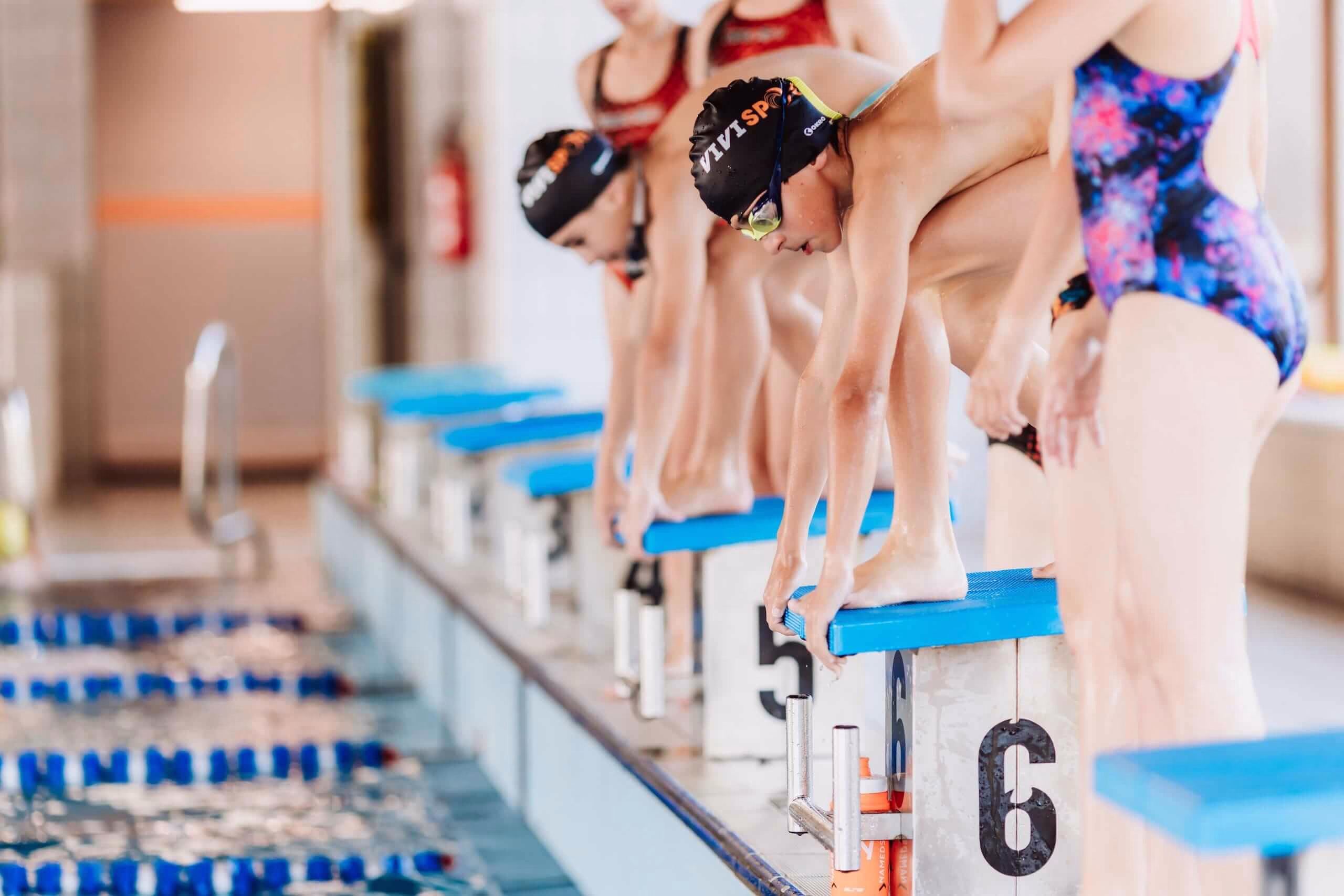 Gli agonisti della Vivisport Fossano Allenamento in piscina